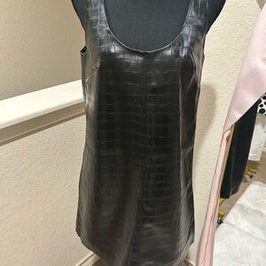 H&M Sleek Black Leather Look Dress